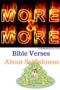 bible verses about selfishness