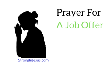 prayer for a job offer