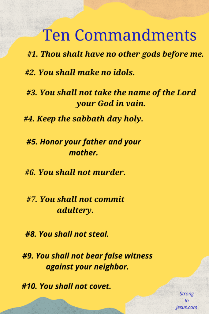 ten commandments kjv
