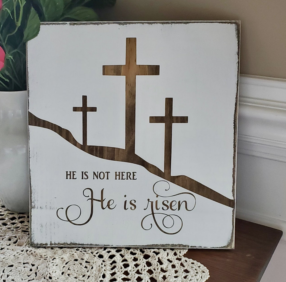 He is Risen Easter Decorations
